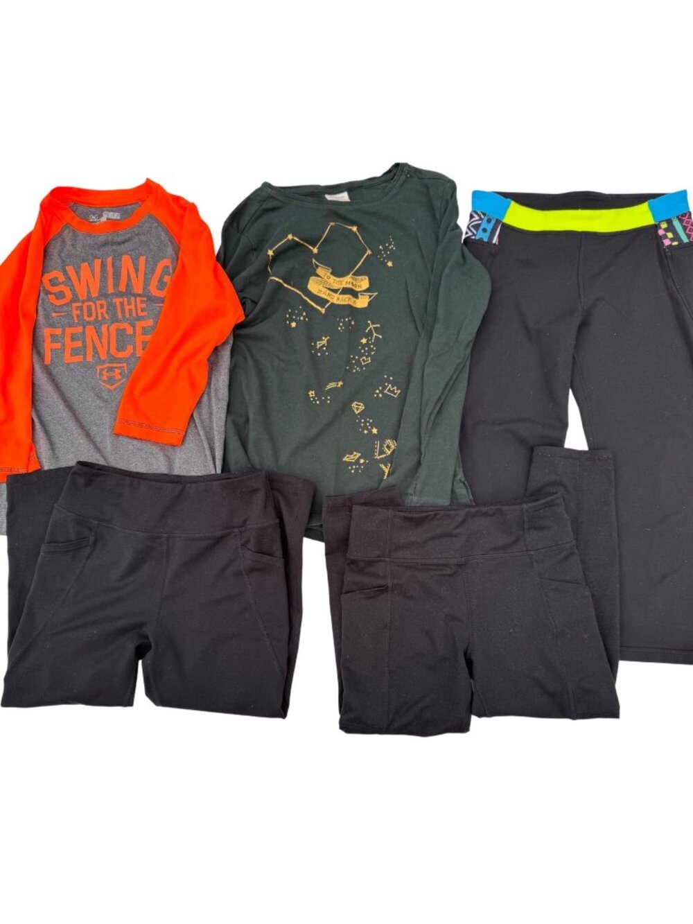 Under Armour Kid Ivivva Zella Adidas M Leggings Top Activewear Bundle School 9pc